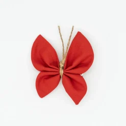 Pinza mariposa rojo liso