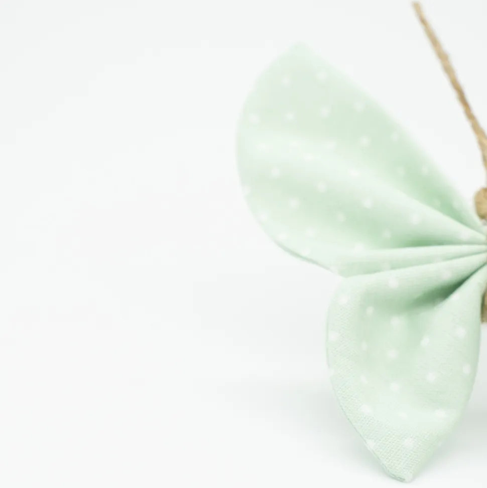 Pinza mariposa verde mint topos