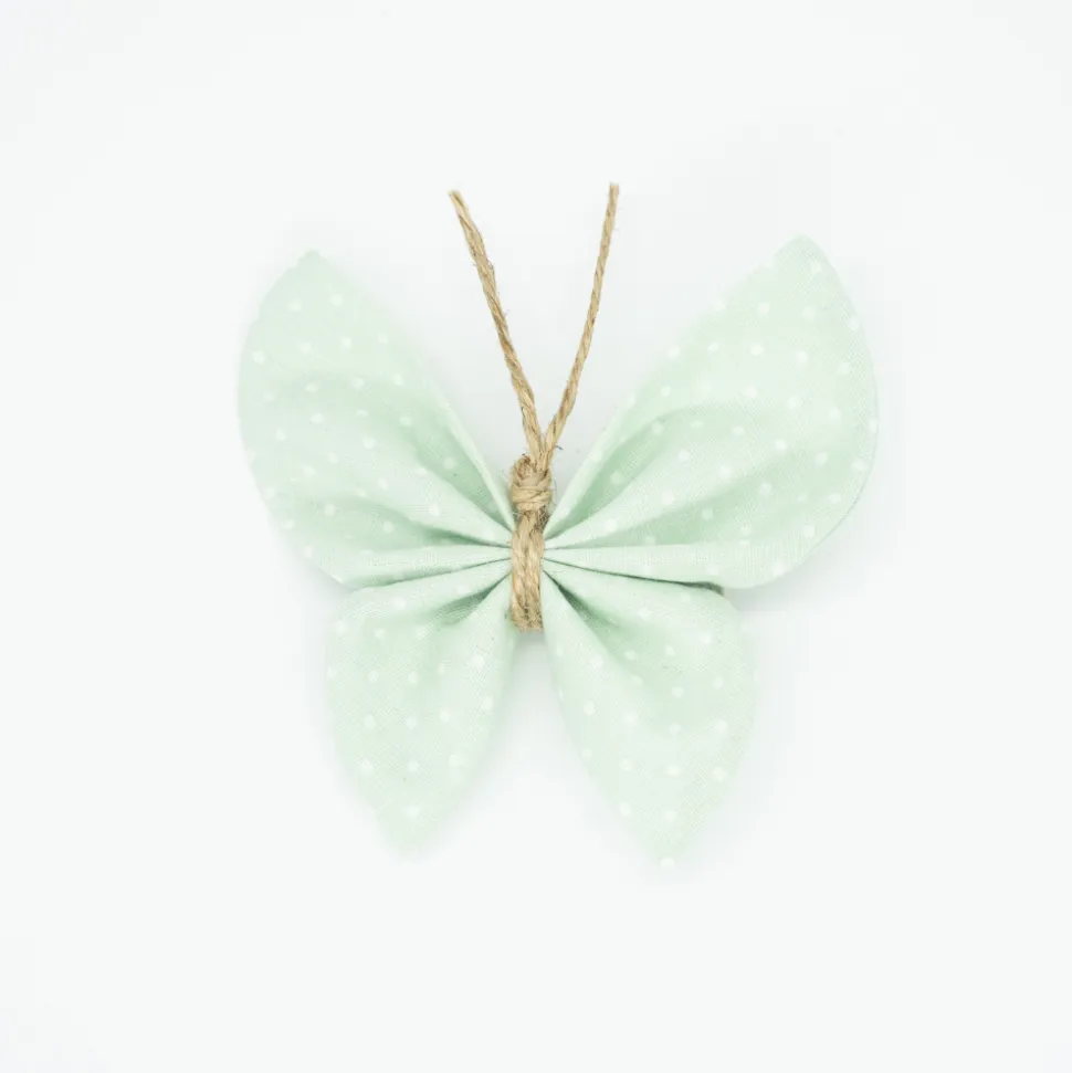 Pinza mariposa verde mint topos