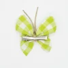 Pinza mariposa vichy verde