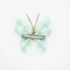 Pinza mariposa vichy verde mint